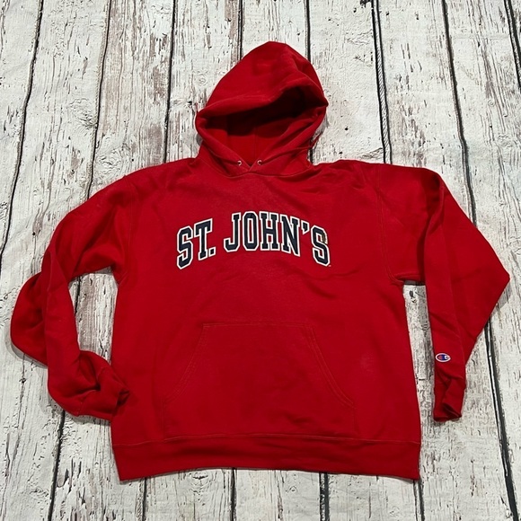 St. John's Red Storm Champion Hoodie Red Jumper Sweatshirt - Picture 1 of 4